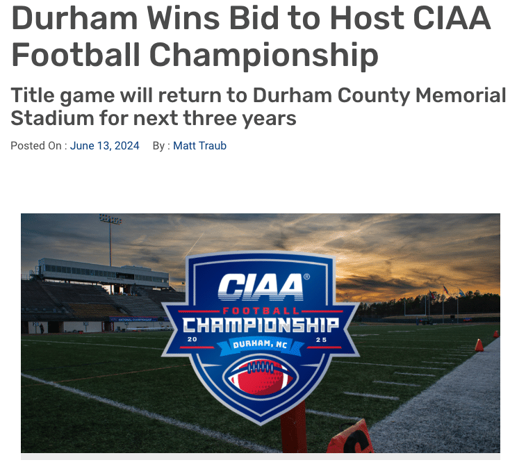 CIAA bid win screenshot
